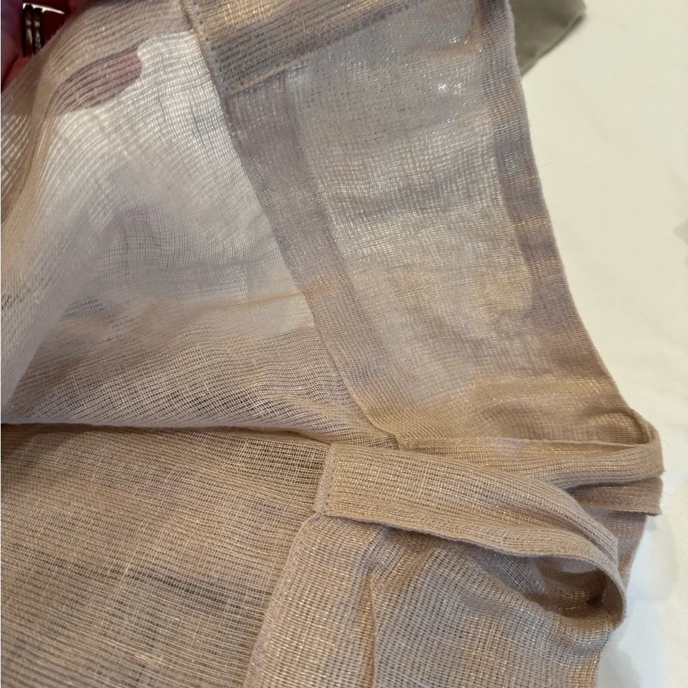 West Elm sparkle blush curtain set. 48x84